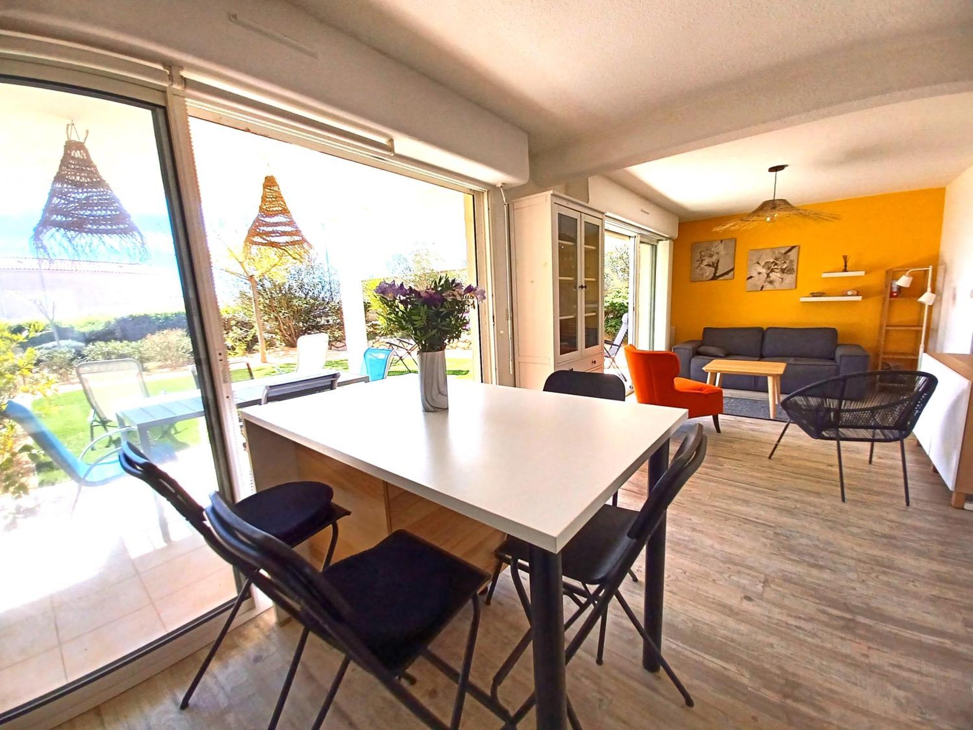 Plain-Pied Jardin 6 Personnes Clim Vue Mer Parking Wifi Terrasse Piscine Dans La Residence Saint-Pierre-la-Mer  Zewnętrze zdjęcie