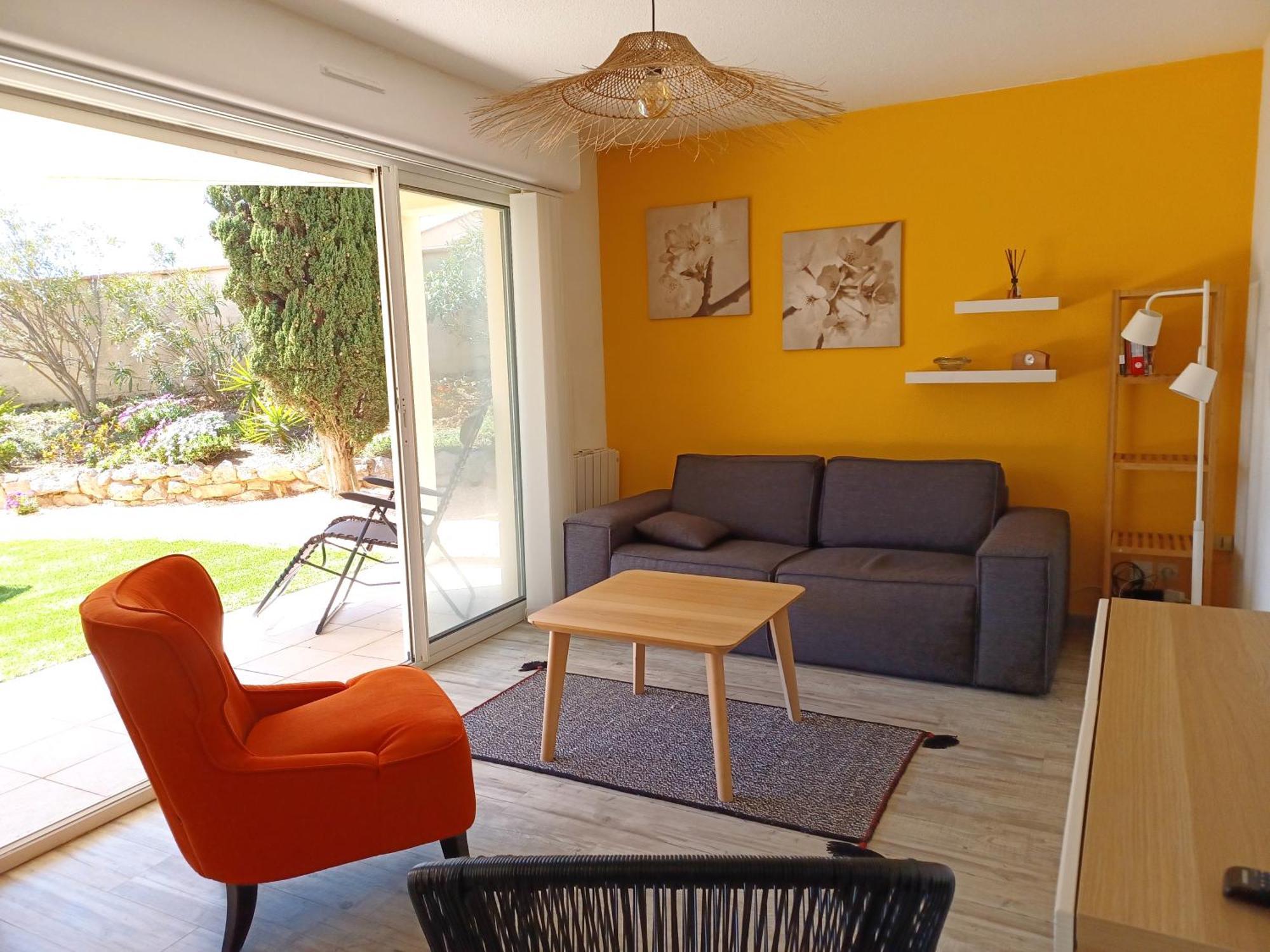 Plain-Pied Jardin 6 Personnes Clim Vue Mer Parking Wifi Terrasse Piscine Dans La Residence Saint-Pierre-la-Mer  Zewnętrze zdjęcie