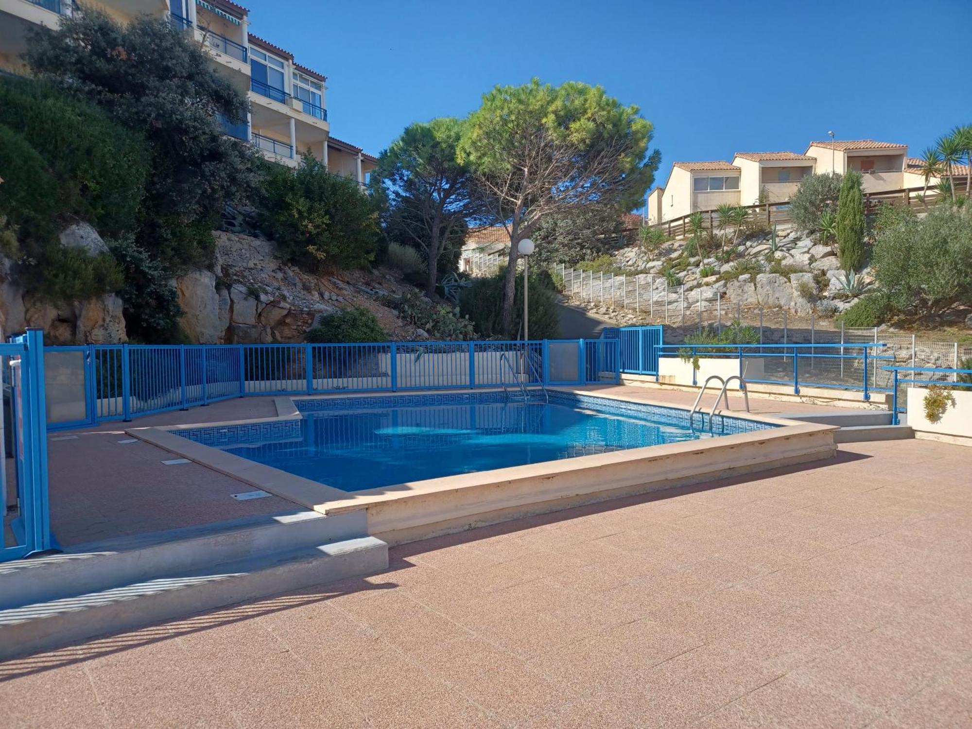 Plain-Pied Jardin 6 Personnes Clim Vue Mer Parking Wifi Terrasse Piscine Dans La Residence Saint-Pierre-la-Mer  Zewnętrze zdjęcie