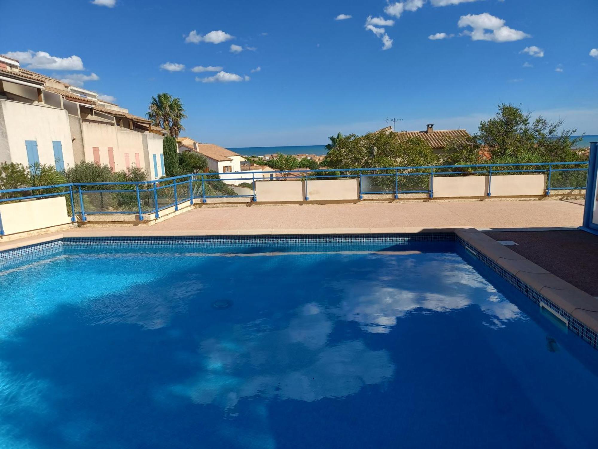 Plain-Pied Jardin 6 Personnes Clim Vue Mer Parking Wifi Terrasse Piscine Dans La Residence Saint-Pierre-la-Mer  Zewnętrze zdjęcie